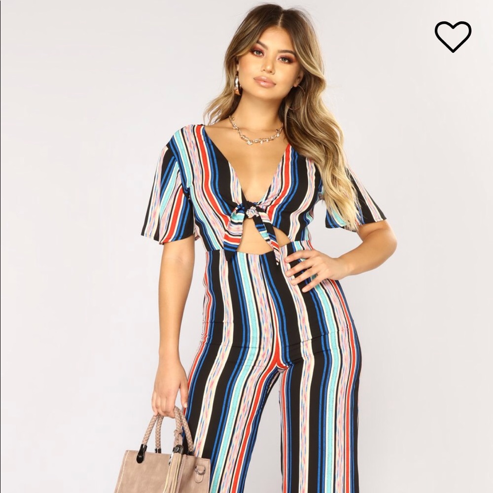 Striped jumpsuit